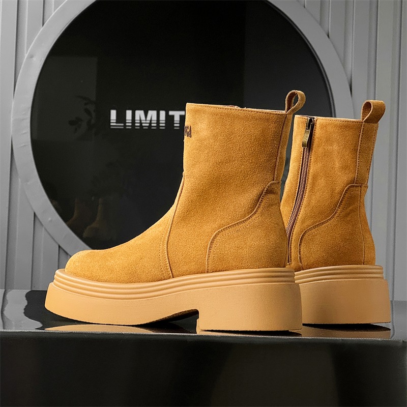 Winter Europe America Retro Th - Men'S Shoes Increase Height review and price